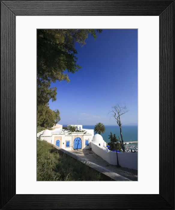 Framed Print : Africa, Tunisia, Village of Sidi Bou Said Framed Print : Africa, Tunisia, Village of Sidi Bou Said