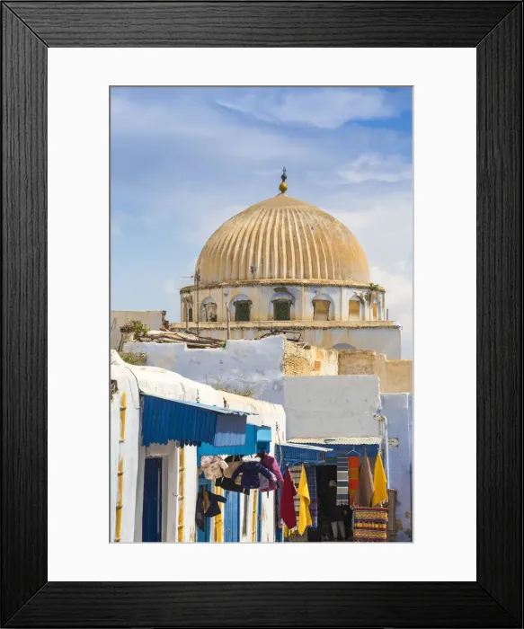 Framed Print : Tunisia, Kairouan, Shops in the madina