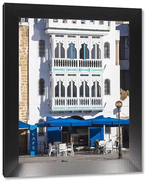 Tunisia, Bizerte, Cafe at The old port