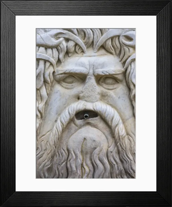 Framed Print : Tunisia, Tunis, Carthage, Byrsa Hill, Roman fountain