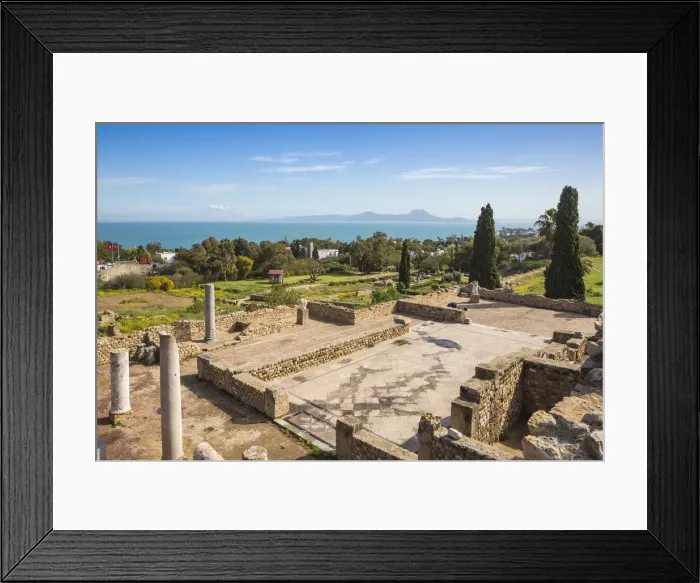 Framed Print : Tunisia, Tunis, Carthage, Roman Villas Framed Print : Tunisia, Tunis, Carthage, Roman Villas