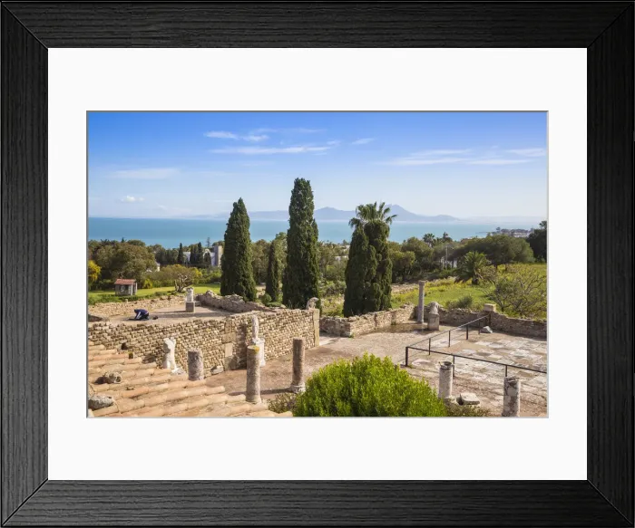 Framed Print : Tunisia, Tunis, Carthage, Roman Villas