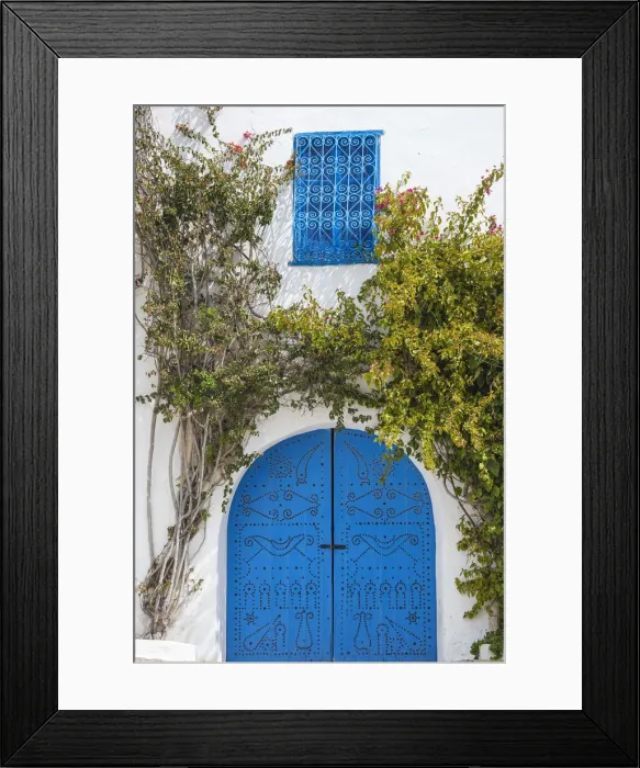 Framed Print : Tunisia, Picturesque whitewashed village of Sidi Bou Said Framed Print : Tunisia, Picturesque whitewashed village of Sidi Bou Said