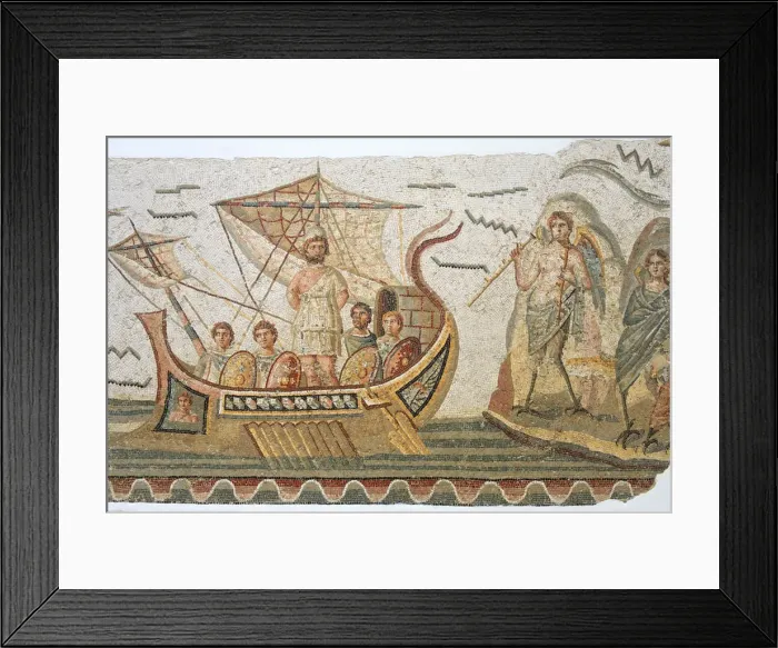 Framed Print : Africa, Tunisia, Tunis, Bardo Museum, Mosaics