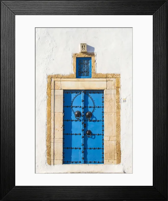 Framed Print : Tunisia, Picturesque whitewashed village of Sidi Bou Said Framed Print : Tunisia, Picturesque whitewashed village of Sidi Bou Said
