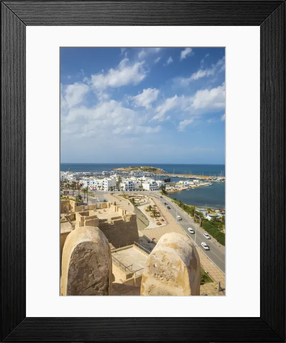 Framed Print : Tunisia, Monastir, View towards marina from Fort Framed Print : Tunisia, Monastir, View towards marina from Fort
