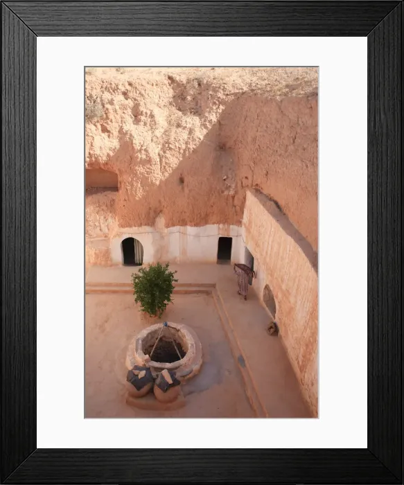 Framed Print : Africa, Tunisia, Matmata, traditional Underground dwellings also known as cave houses Framed Print : Africa, Tunisia, Matmata, traditional Underground dwellings also known as cave houses