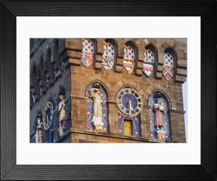 Framed Print : Wales, Cardiff, Cardiff Castle, Clock Tower Framed Print : Wales, Cardiff, Cardiff Castle, Clock Tower