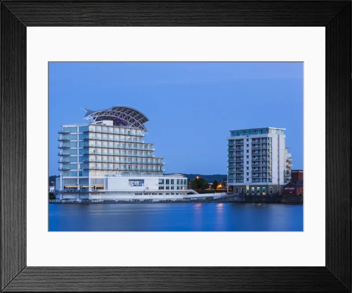 Framed Print : Wales, Cardiff, Cardiff Bay, St Davids Hotel and Waterfront Apartments Framed Print : Wales, Cardiff, Cardiff Bay, St Davids Hotel and Waterfront Apartments
