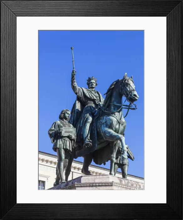 Framed Print : Germany, Bavaria, Munich, Statue of King Ludwig 1 King of Bavaria Framed Print : Germany, Bavaria, Munich, Statue of King Ludwig 1 King of Bavaria