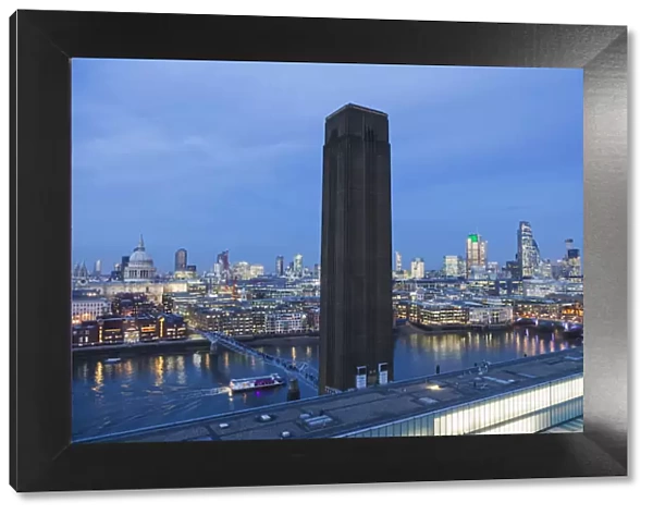 England, London, Southwark, Bankside, City Skyline View from Tate Modern