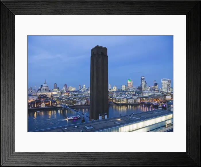 Framed Print : England, London, Southwark, Bankside, City Skyline View from Tate Modern Framed Print : England, London, Southwark, Bankside, City Skyline View from Tate Modern