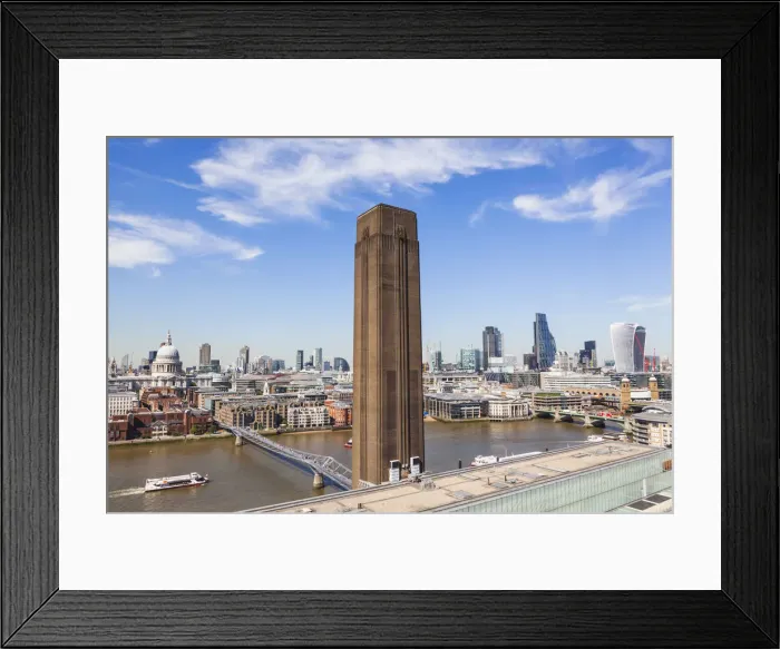 Framed Print : England, London, Tate Modern, View of The City of London Skyline