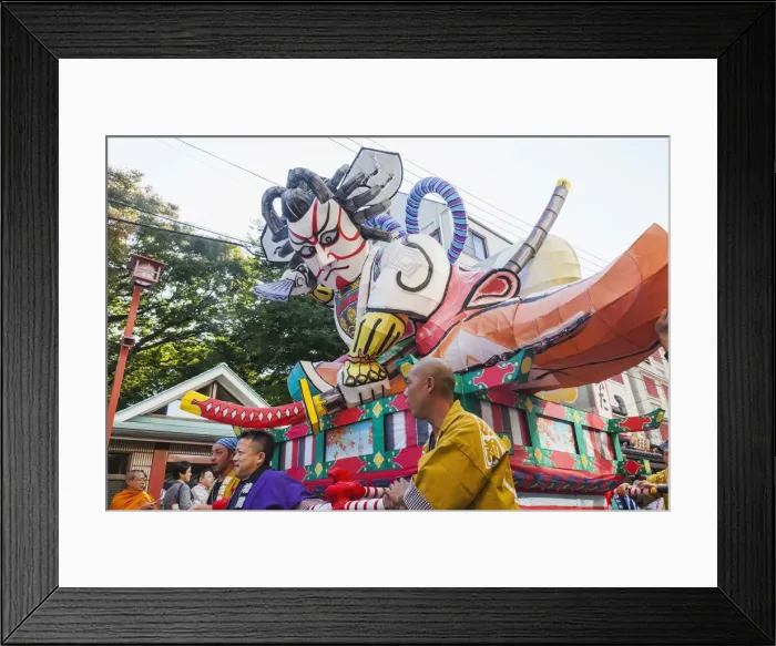 Framed Print : Japan, Honshu, Tokyo, Asakusa, Nebuta Festival, Float with Giant Kabuki Actor Framed Print : Japan, Honshu, Tokyo, Asakusa, Nebuta Festival, Float with Giant Kabuki Actor