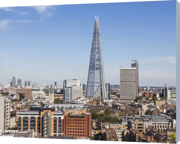England, London, View of Southwark and The Shard from Tate Modern