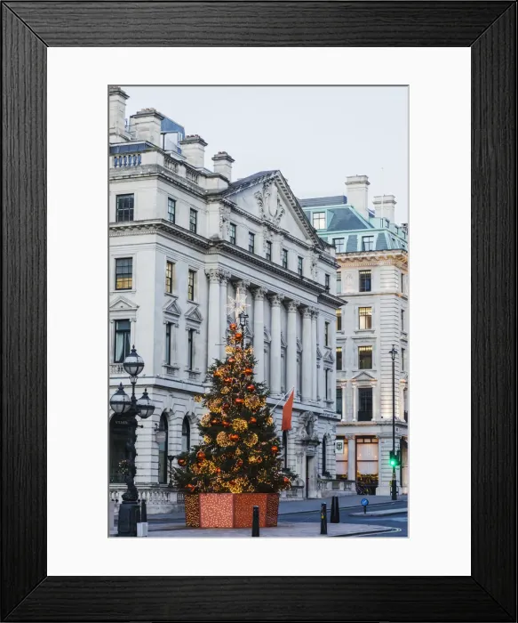 Framed Print : England, London, Regent Street, Waterloo Place and St James Christmas Tree Framed Print : England, London, Regent Street, Waterloo Place and St James Christmas Tree