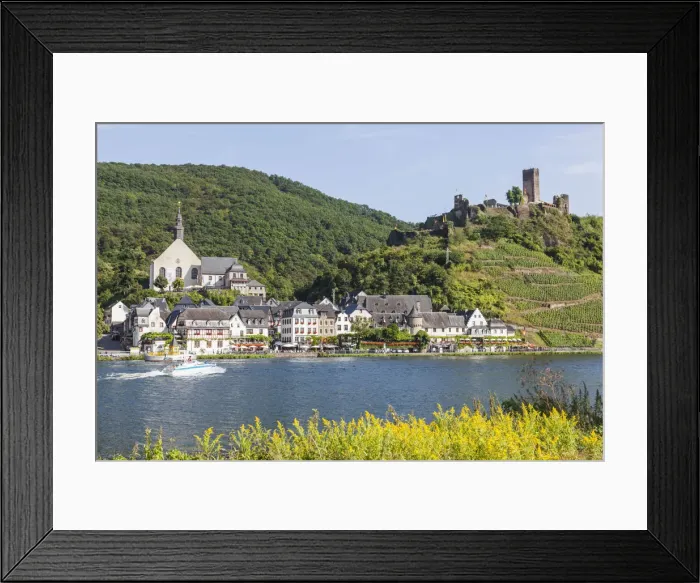 Framed Print : Germany, Rhineland-Palatinate, Moselle, Beilstein and Metternich Castle Framed Print : Germany, Rhineland-Palatinate, Moselle, Beilstein and Metternich Castle