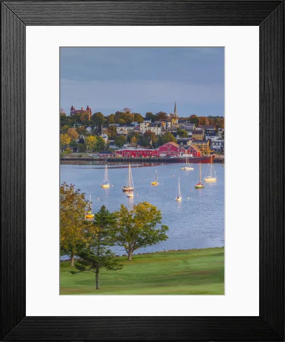 Framed Print : Canada, Nova Scotia, Lunenburg, Unesco World Heritage fishing village, elevated view Framed Print : Canada, Nova Scotia, Lunenburg, Unesco World Heritage fishing village, elevated view