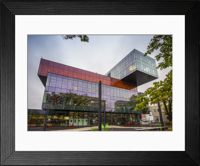 Framed Print : Canada, Nova Scotia, Halifax, Halifax Central Library, b. 2014, exterior Framed Print : Canada, Nova Scotia, Halifax, Halifax Central Library, b. 2014, exterior