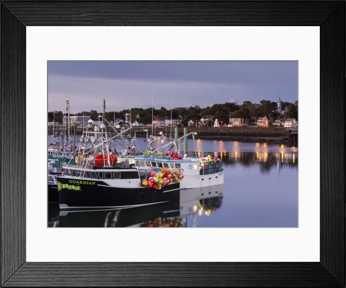 Framed Print : Canada, Nova Scotia, Digby, port area, worlds largest scallop boat fleet, dawn Framed Print : Canada, Nova Scotia, Digby, port area, worlds largest scallop boat fleet, dawn