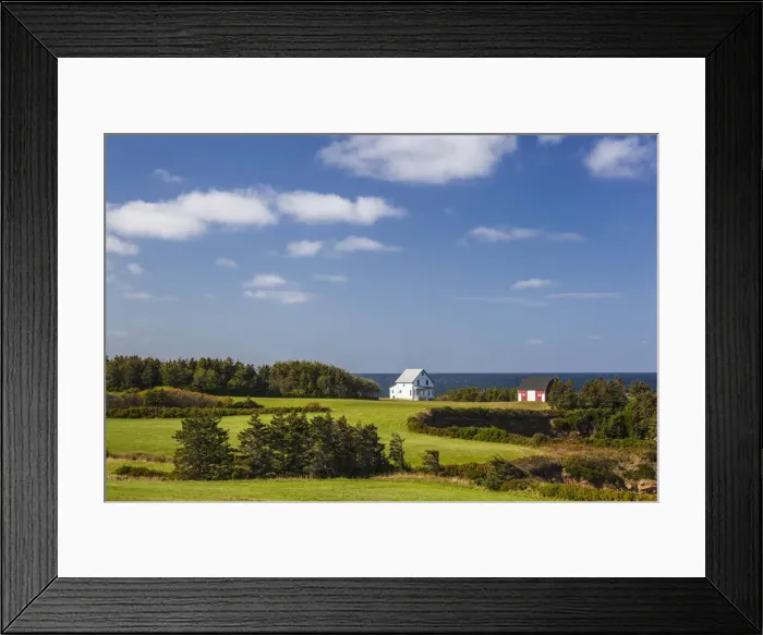 Framed Print : Canada, Nova Scotia, Belle Cote, coastal farm Framed Print : Canada, Nova Scotia, Belle Cote, coastal farm