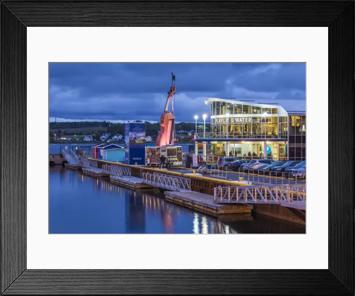 Framed Print : Canada, Nova Scotia, Sydney, Cruise Port Terminal, dusk Framed Print : Canada, Nova Scotia, Sydney, Cruise Port Terminal, dusk