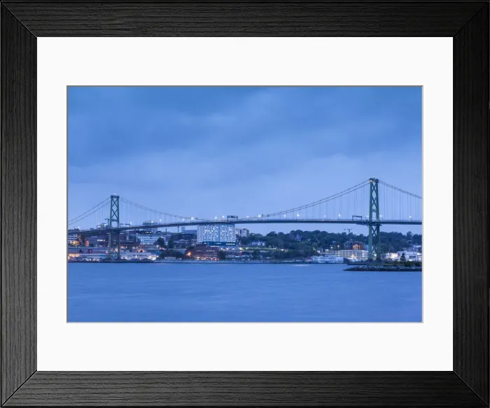 Framed Print : Canada, Nova Scotia, Halifax, Angus L. MacDonald Bridge, dusk Framed Print : Canada, Nova Scotia, Halifax, Angus L. MacDonald Bridge, dusk