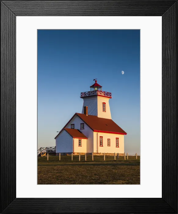 Framed Print : Canada, Prince Edward Island, Wood Islands, Wood Islands Lighthouse, sunset Framed Print : Canada, Prince Edward Island, Wood Islands, Wood Islands Lighthouse, sunset