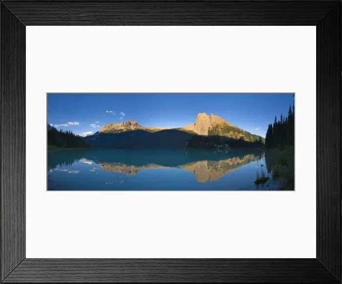Framed Print : Mount Burgess and Emerald Lake at sunset, Yoho National Park, British Columbia, Canada