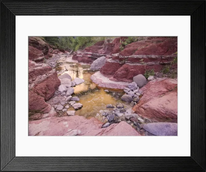 Framed Print : Red Rock Canyon, Waterton Lakes National Park, Alberta, Canada Framed Print : Red Rock Canyon, Waterton Lakes National Park, Alberta, Canada