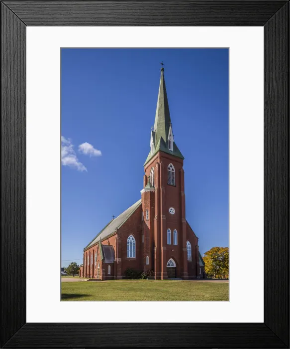 Framed Print : Canada, Prince Edward Island, Tignish, St. Simon and St. Jude Catholic Church, exterior