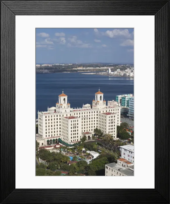 Framed Print : Cuba, Havana, Vedado of the Hotel Nacional and the Malecon Framed Print : Cuba, Havana, Vedado of the Hotel Nacional and the Malecon