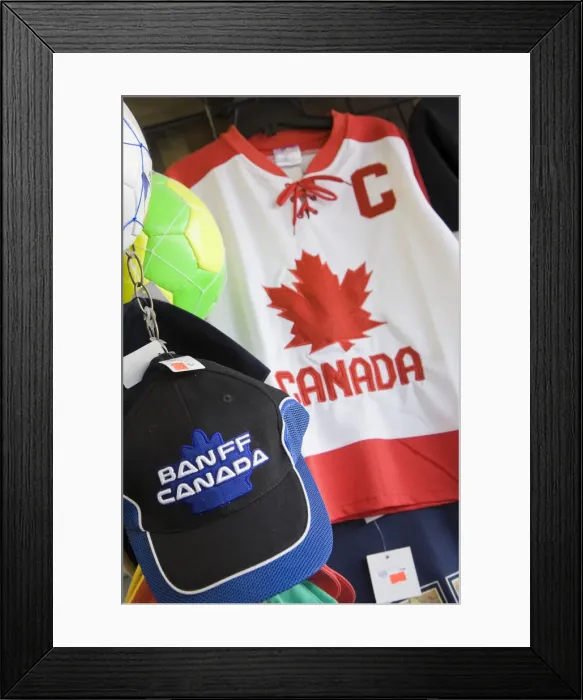 Framed Print : Souvenir Store, Banff Town, Banff National Park, Alberta, Canada