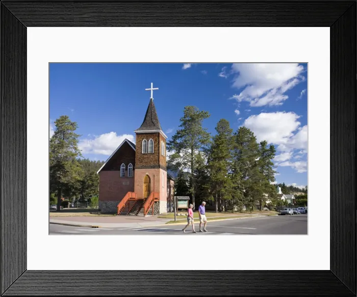 Framed Print : Jasper Lutheran Church, Jasper Town, Jasper National Park, Alberta, Canada Framed Print : Jasper Lutheran Church, Jasper Town, Jasper National Park, Alberta, Canada
