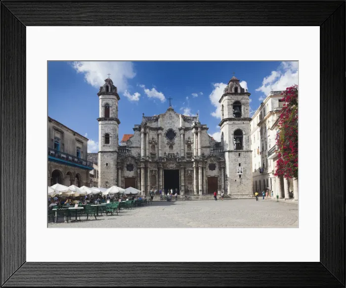 Framed Print : Cuba, Havana, Havana Vieja, Plaza de la Catedral, Catedral de San Cristobal de la Framed Print : Cuba, Havana, Havana Vieja, Plaza de la Catedral, Catedral de San Cristobal de la