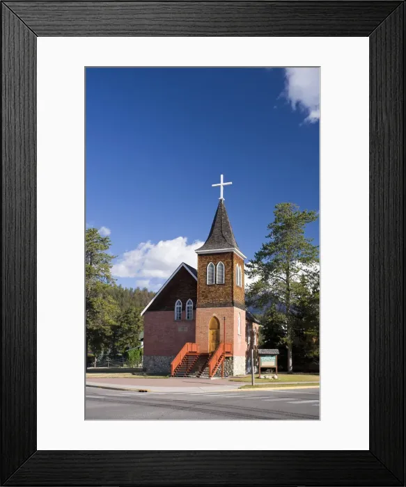 Framed Print : Jasper Lutheran Church, Jasper Town, Jasper National Park, Alberta, Canada Framed Print : Jasper Lutheran Church, Jasper Town, Jasper National Park, Alberta, Canada