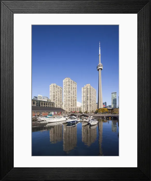 Framed Print : Canada, Ontario, Toronto, Harbourfront, CN Tower, morning Framed Print : Canada, Ontario, Toronto, Harbourfront, CN Tower, morning