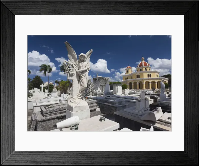 Framed Print : Cuba, Havana, Vedado, Necropolis Cristobal Colon cemetery