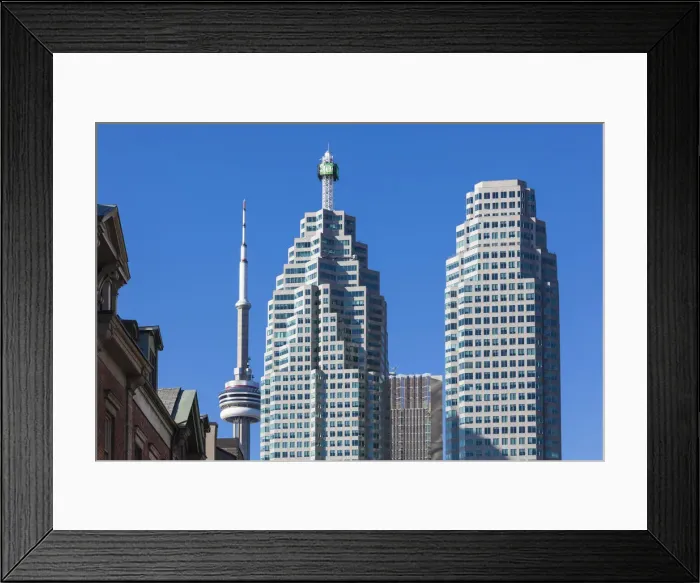 Framed Print : Canada, Ontario, Toronto, CN Tower, and Brookfield Place
