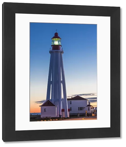 Canada, Quebec, Bas-Saint-Laurent Region, Rimouski, Pointe au Pere Lighthouse, dawn