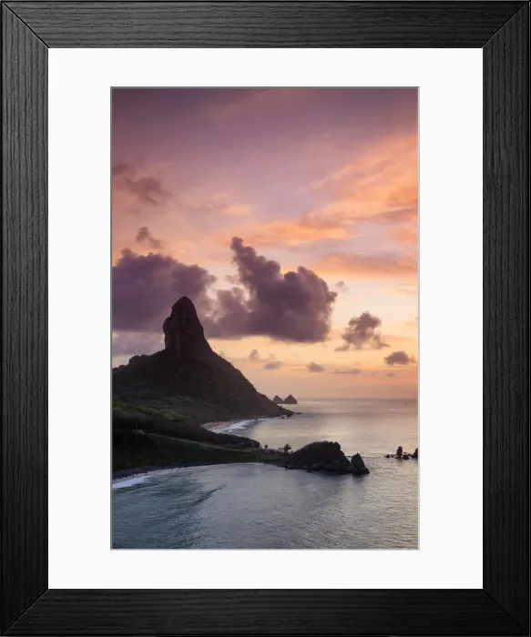 Framed Print : Brazil, Fernando de Noronha, Conceicao, Meio and Cachorro beach with Morro de Pico Framed Print : Brazil, Fernando de Noronha, Conceicao, Meio and Cachorro beach with Morro de Pico