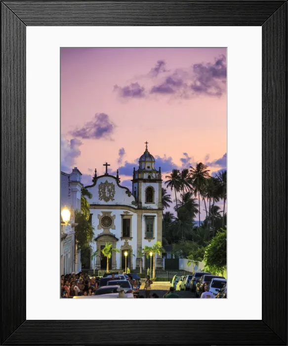 Framed Print : Brazil, Pernambuco, Olinda Old Town (UNESCO Site), Sao Bento Monastery
