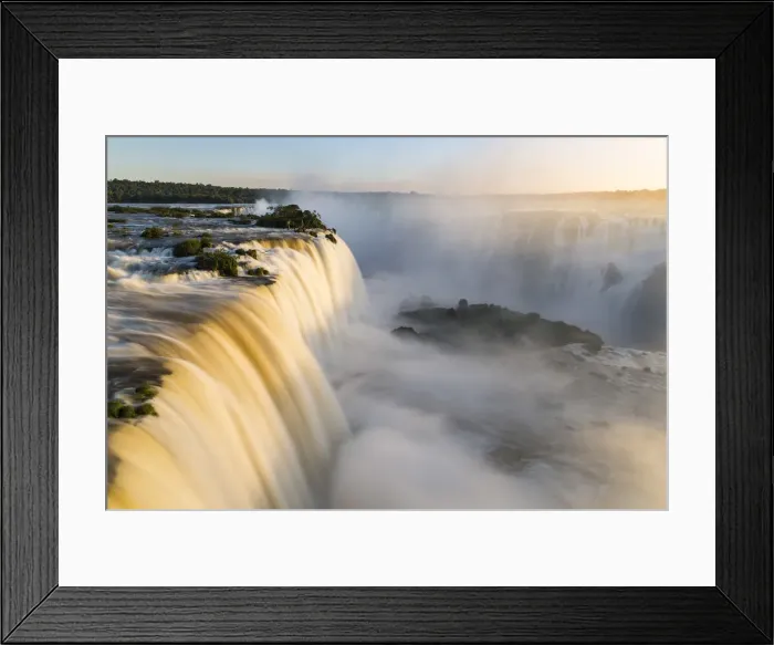 Framed Print : Aerial view over Iguacu Falls, Foz do Iguaazu, Iguacu (Iguazu) National Park, Brazil