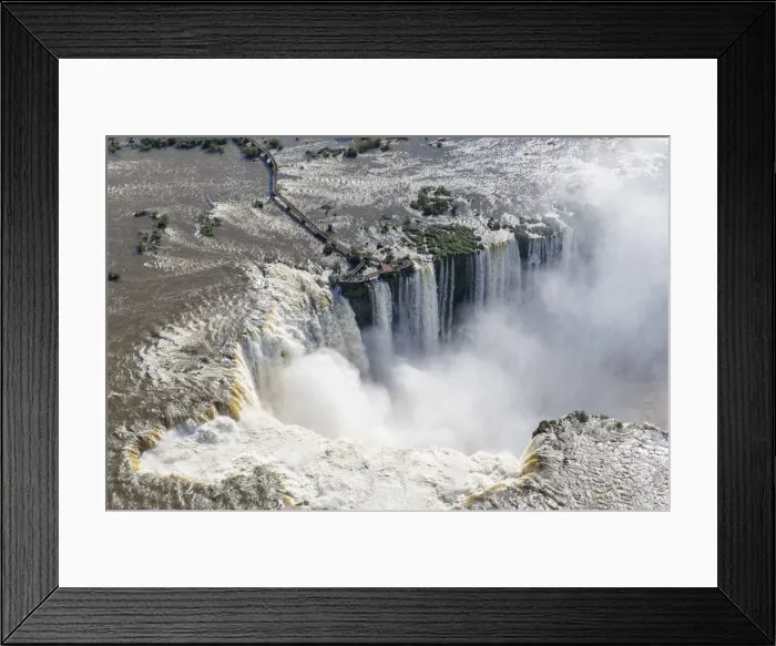 Framed Print : Aerial view over Iguacu Falls, Iguacu (Iguazu) National Park, Brazil Framed Print : Aerial view over Iguacu Falls, Iguacu (Iguazu) National Park, Brazil