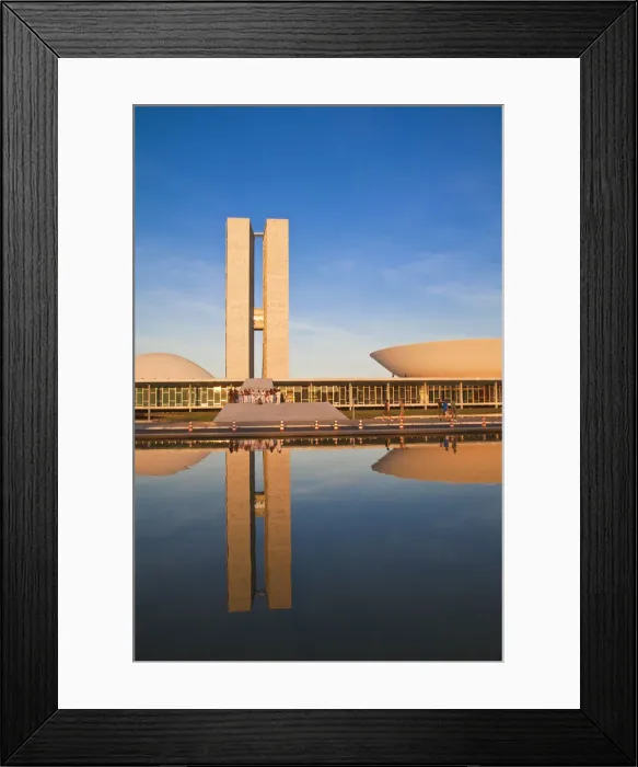 Framed Print : Brazil, Distrito Federal-Brasilia, Brasilia, National Congress of Brazil, designed