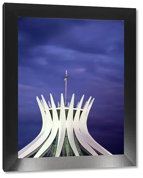 Brazil, Distrito Federal-Brasilia, Brasilia, Metropolitan Cathedral of Brasilia at