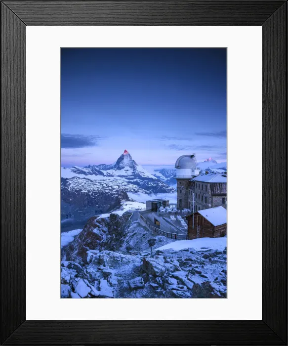 Framed Print : Gornergrat Kulm Hotel & Matterhorn, Zermatt, Valais, Switzerland Framed Print : Gornergrat Kulm Hotel & Matterhorn, Zermatt, Valais, Switzerland