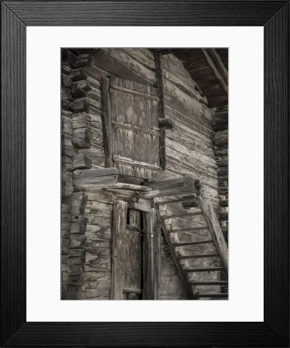 Framed Print : Wooden chalet / hut, Zermatt, Valais, Switzerland Framed Print : Wooden chalet / hut, Zermatt, Valais, Switzerland