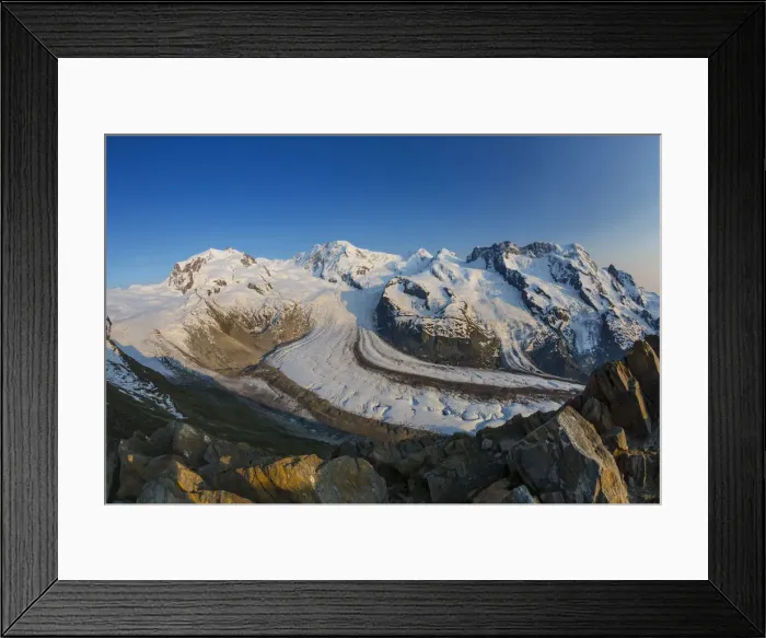Framed Print : Monte Rosa range & Gornergletscher, Zermatt, Valais, Switzerland Framed Print : Monte Rosa range & Gornergletscher, Zermatt, Valais, Switzerland