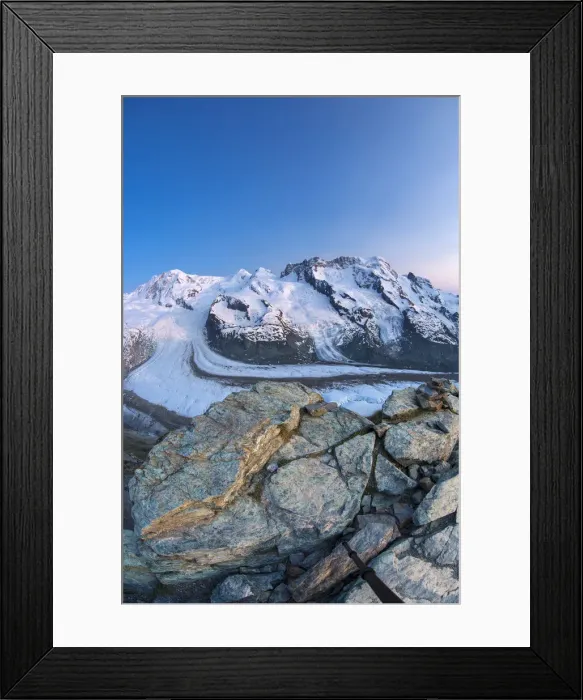 Framed Print : Monte Rosa range & Gornergletscher, Zermatt, Valais, Switzerland Framed Print : Monte Rosa range & Gornergletscher, Zermatt, Valais, Switzerland